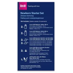 LOVI Zestaw startowy wyprawka butelki smoczki Baby Shower Botanic Boy