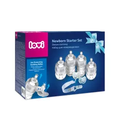 LOVI Zestaw startowy wyprawka butelki smoczki Baby Shower Botanic Boy