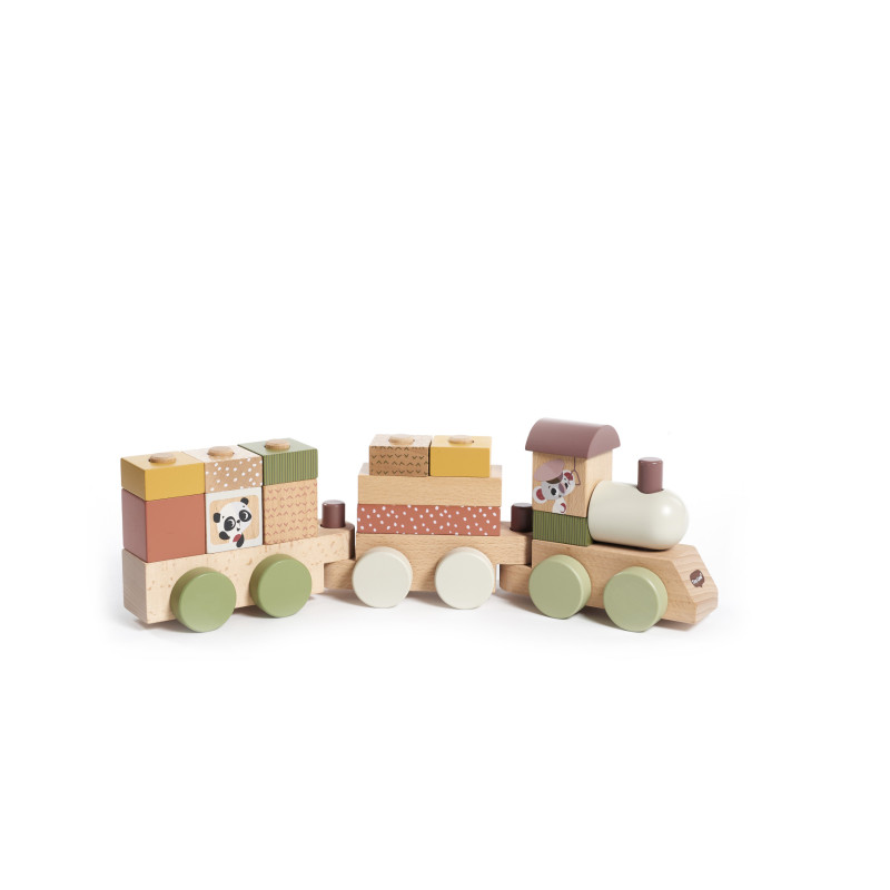 TINY LOVE DREWNIANE KLOCKI - POCIĄG BOHO CHIC