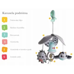 Karuzela podróżna kompaktowa Pack&Go - Magiczna Kraina - czarno-biała