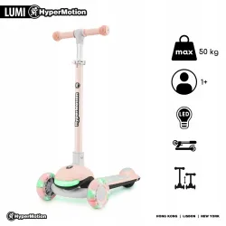 Hulajnoga balansowa HyperMotion LUMI 3w1 różowa z podświetleniem Hulajnoga balansowa HyperMotion LUMI 3w1 różowa z podświetleniem
