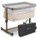 Lionelo Leonie beige sand – mobilne łóżeczko z torbą i kółkami