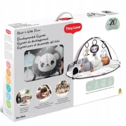 Tiny Love MATA EDUKACYJNA z pałakami Zabawa gimnastyka Decor biało-czarny