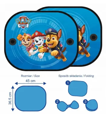 ZASŁONKI OSŁONKI PRZECIWSŁONECZNE PSI PATROL SKYE 2SZT Różowe