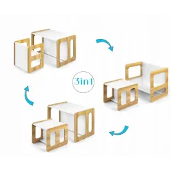 Zestaw mebli dla dziecka stolik krzesełko Stella 3w1 Milly Mally Natural