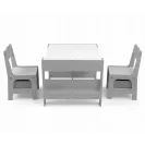 MILLY MALLY 5489 Zestaw mebli- Stolik i dwa krzesełka Sven Grey