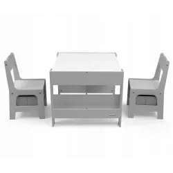 MILLY MALLY 5489 Zestaw mebli- Stolik i dwa krzesełka Sven Grey MILLY MALLY 5489 Zestaw mebli- Stolik i dwa krzesełka Sven Grey