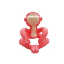 Gryzak ortodontyczny Mombella Małpka  pink