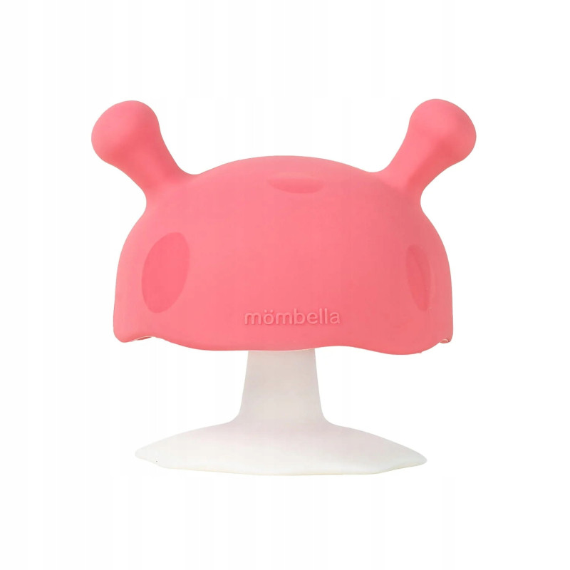 Mombella GRYZAK SILIKONOWY grzybek MUSH ORTODONTYCZNY pink