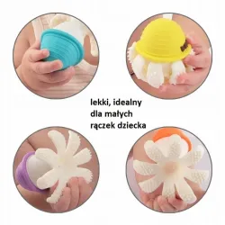 MOMBELLA Silikonowy Gryzak zabawka Ośmiornica curry