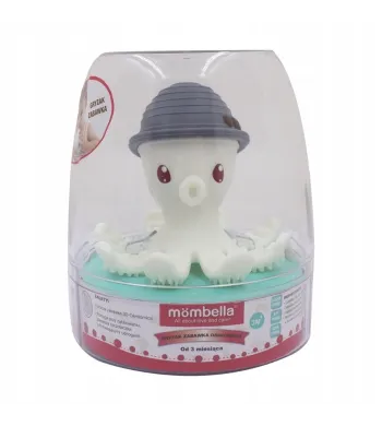 MOMBELLA Silikonowy Gryzak zabawka Ośmiornica grey