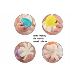 MOMBELLA Silikonowy Gryzak zabawka Ośmiornica grey