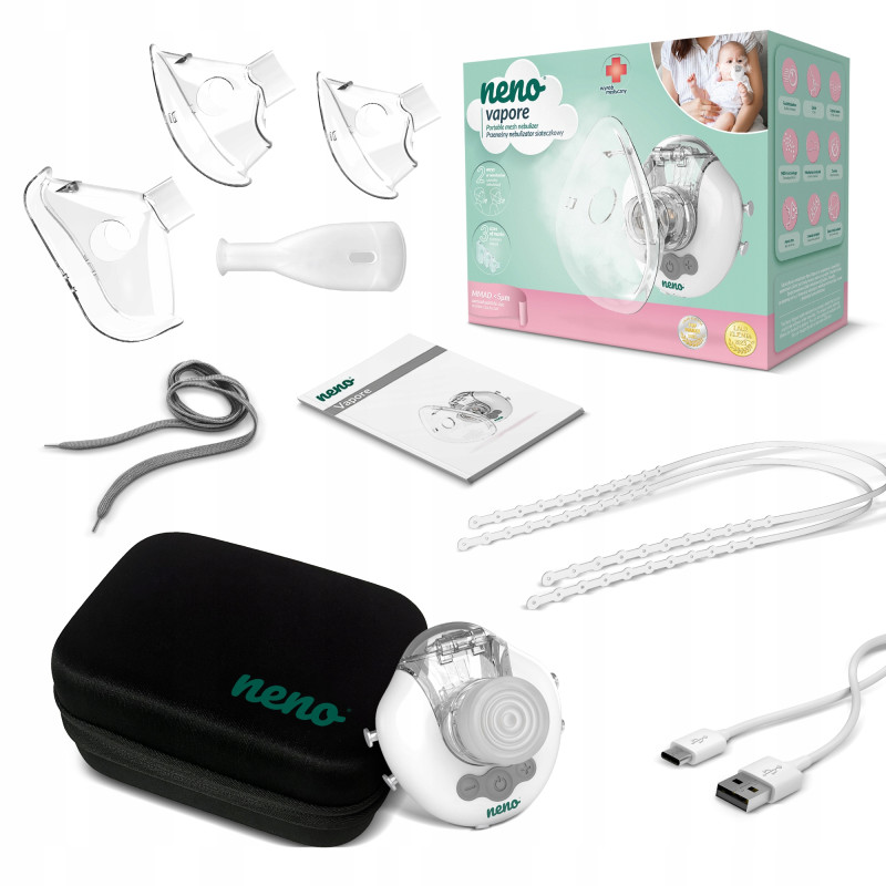 NENO VAPORE NEBULIZATOR INHALATOR PRZENOŚNY SIATECZKOWY MOBILNY CICHY